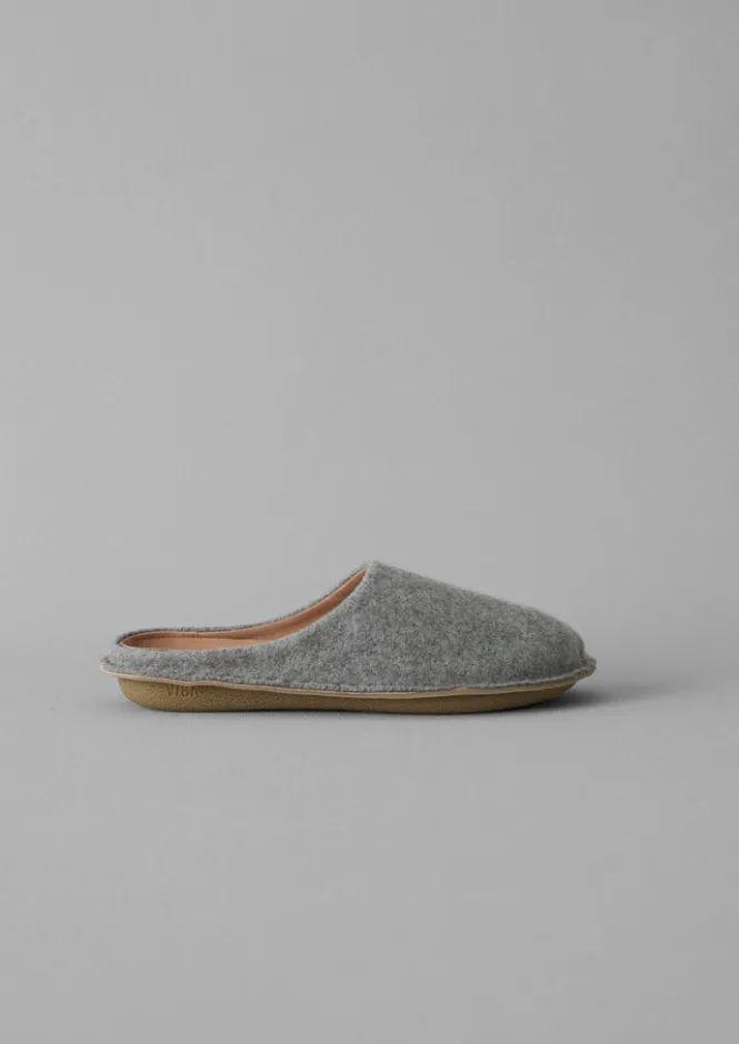 Slippers|Nightwear-TOAST Viba Roma Felt Slippers Grey