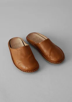 Shoes|Slippers-TOAST Vibae Roma Leather Mules Tan