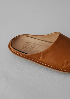 Shoes|Slippers-TOAST Vibae Roma Leather Mules Tan