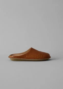 Shoes|Slippers-TOAST Vibae Roma Leather Mules Tan