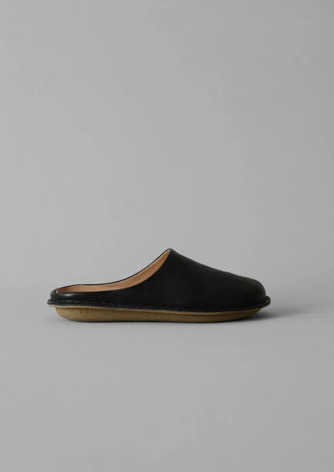 Shoes|Slippers-TOAST Vibae Roma Leather Mules Black