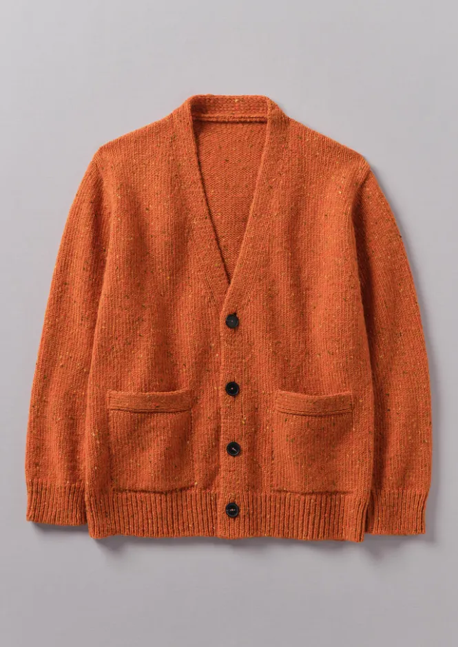 Knitwear-TOAST V-Neck Donegal Wool Cardigan WildCarrot