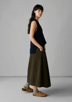 Linen|Loungewear-TOAST V-Neck Linen Cotton Knitted Tank DarkNavy