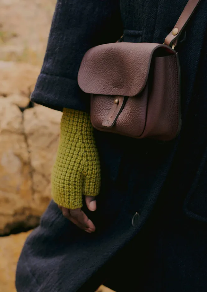 Hats, Scarves & Gloves-TOAST Waffle Stitch Fingerless Gloves Pear