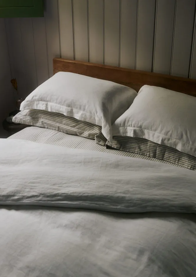 Textiles|Bed Linen-TOAST Washed Linen Cotton Duvet Cover Ecru