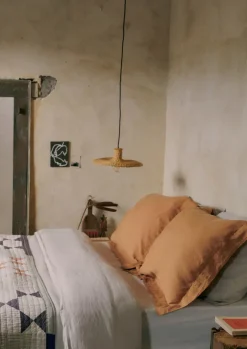 Textiles|Bed Linen-TOAST Washed Linen Cotton Oxford Pillowcase Set Bracken