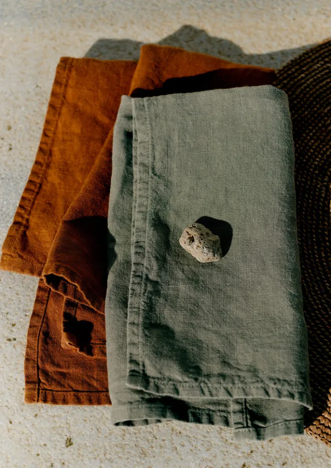 Textiles|Tableware-TOAST Washed Linen Napkin StarAnise