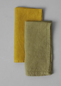 Textiles|Kitchen-TOAST Washed Linen Napkin Olivine