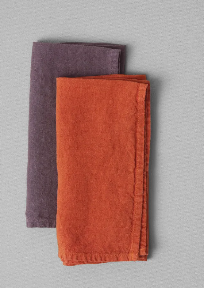 Textiles|Tableware-TOAST Washed Linen Napkin Firecracker
