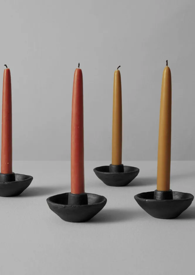 Candles & Holders-TOAST Wax Atelier Set of Four Dinner Candles Caramel/Carnelian