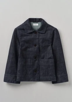 Denim|Coats & Jackets-TOAST Wide Sleeve Organic Denim Jacket Indigo