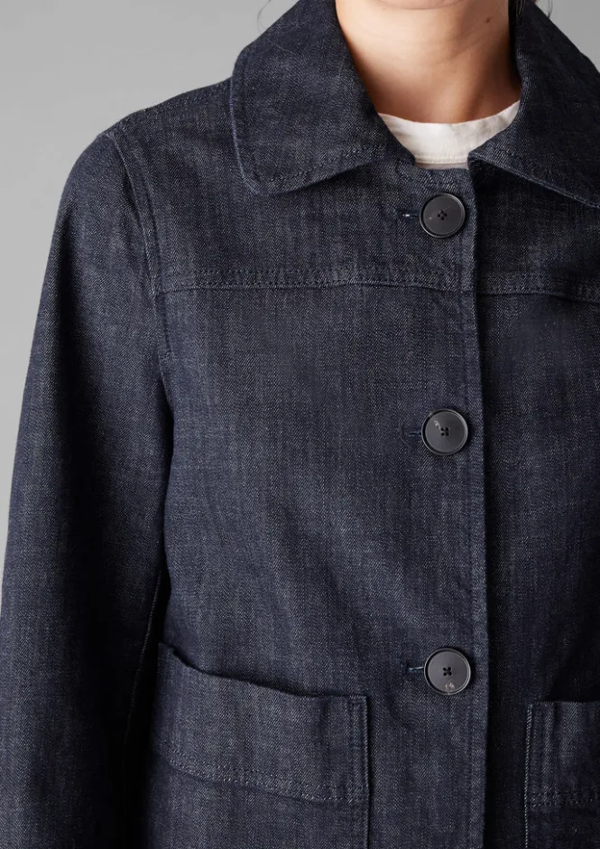 Denim|Coats & Jackets-TOAST Wide Sleeve Organic Denim Jacket Indigo