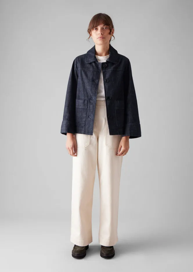 Denim|Coats & Jackets-TOAST Wide Sleeve Organic Denim Jacket Indigo