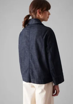 Denim|Coats & Jackets-TOAST Wide Sleeve Organic Denim Jacket Indigo