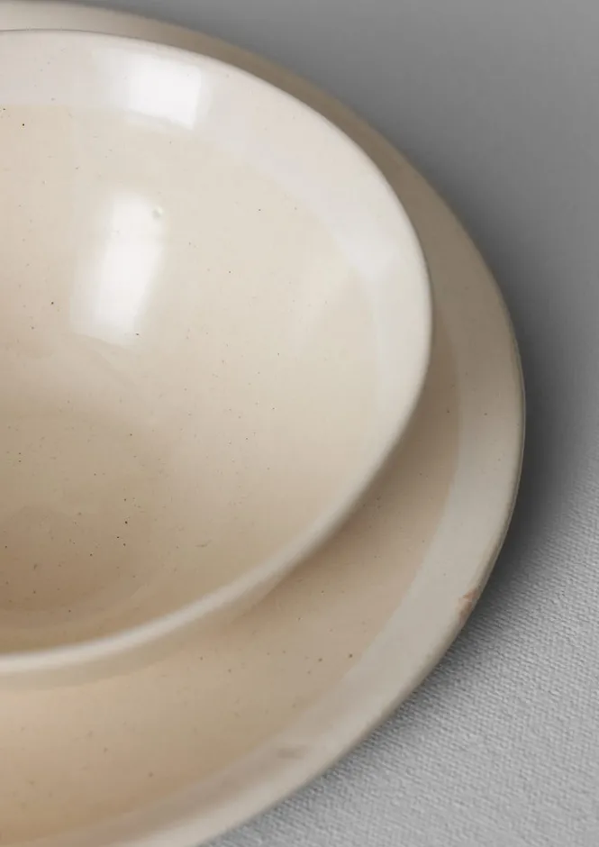 Ceramics|Tableware-TOAST Wonki Ware White Wash Pasta Bowl Natural/White