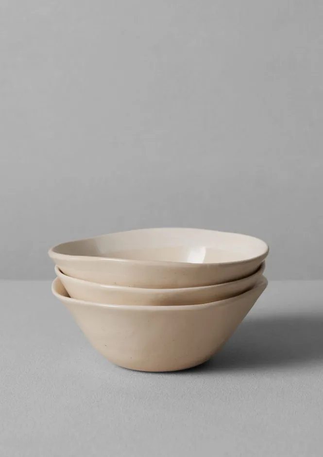 Ceramics|Tableware-TOAST Wonki Ware White Wash Pudding Bowl Natural/White
