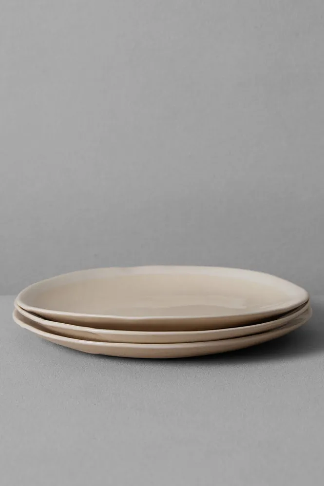 Ceramics|Tableware-TOAST Wonki Ware White Wash Side Plate Natural/White