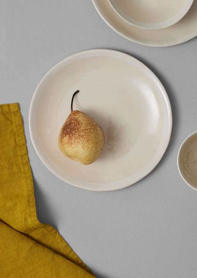 Ceramics|Tableware-TOAST Wonki Ware White Wash Side Plate Natural/White