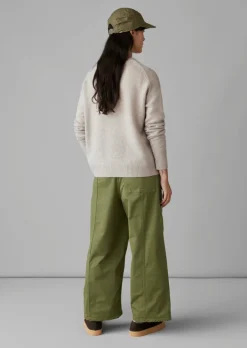 Cashmere|Knitwear-TOAST Wool Cashmere Boxy Cardigan Putty