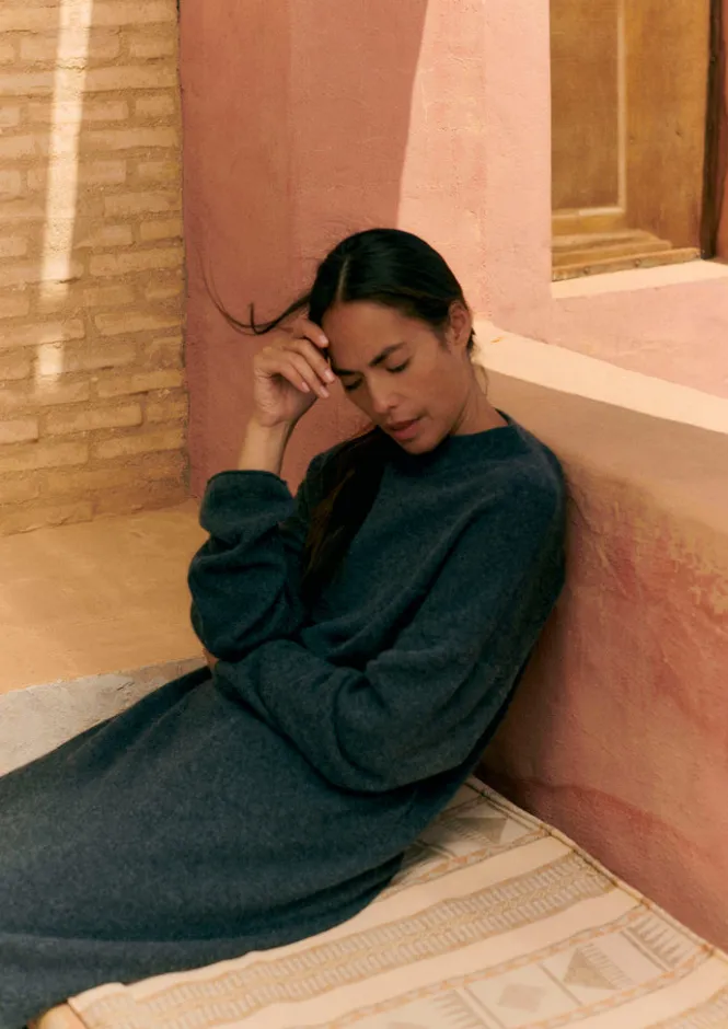 Cashmere|Loungewear-TOAST Wool Cashmere Jumper Dress CharcoalMelange