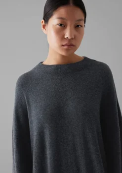 Cashmere|Loungewear-TOAST Wool Cashmere Jumper Dress CharcoalMelange