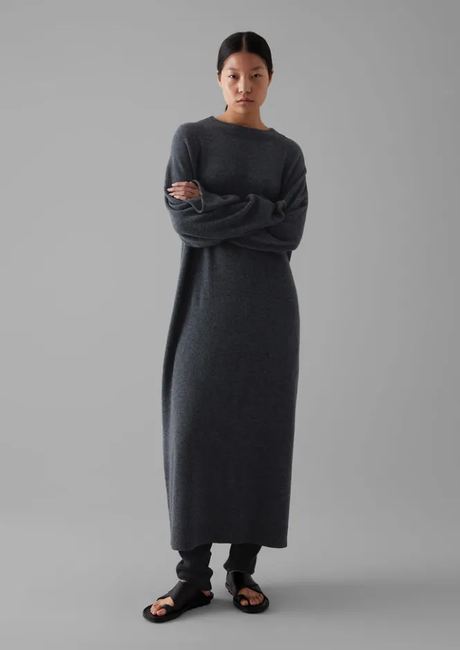 Cashmere|Loungewear-TOAST Wool Cashmere Jumper Dress CharcoalMelange