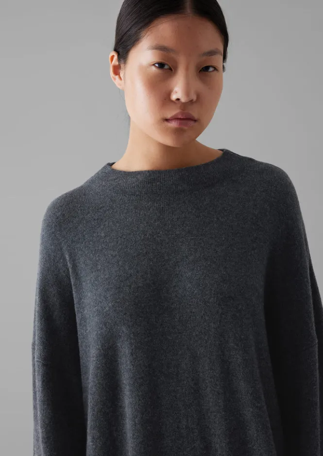 Cashmere|Loungewear-TOAST Wool Cashmere Jumper Dress CharcoalMelange