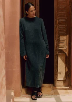 Cashmere|Loungewear-TOAST Wool Cashmere Jumper Dress CharcoalMelange