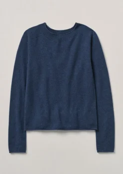Knitwear-TOAST Wool Cashmere Neat Sweater Midnight