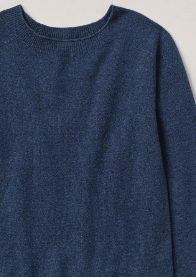 Knitwear-TOAST Wool Cashmere Neat Sweater Midnight