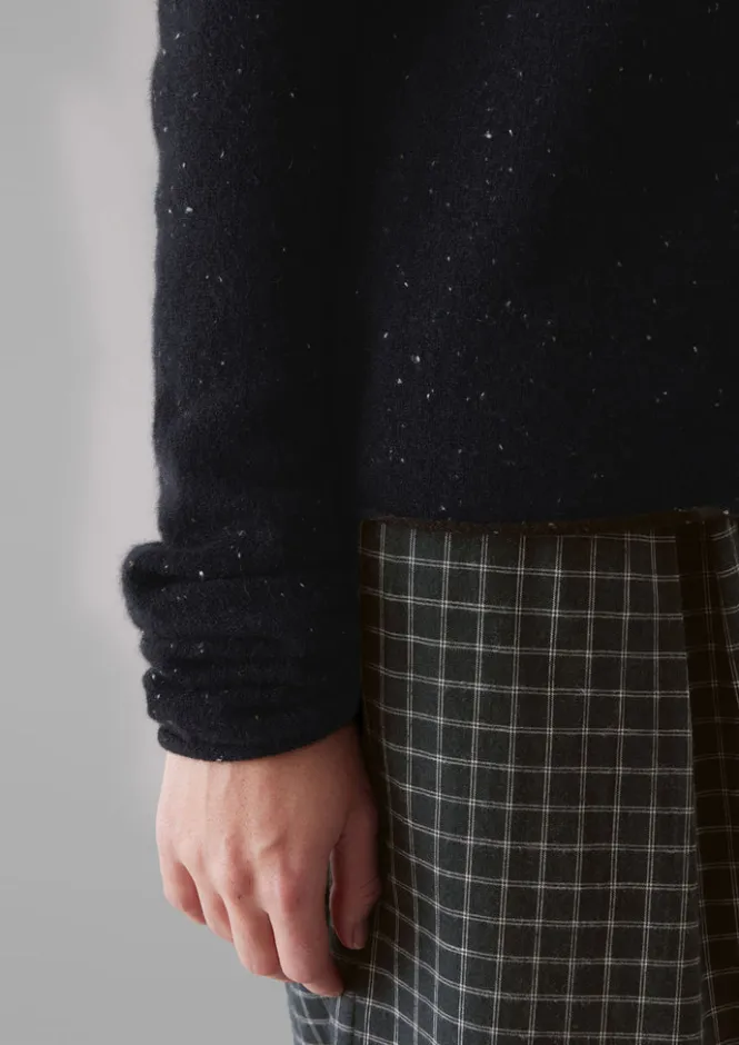 Cashmere|Loungewear-TOAST Wool Cashmere Neat Sweater NightSky