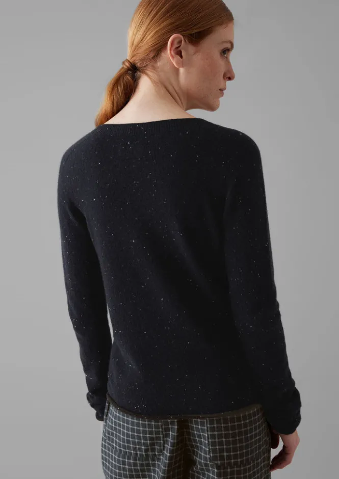 Cashmere|Loungewear-TOAST Wool Cashmere Neat Sweater NightSky