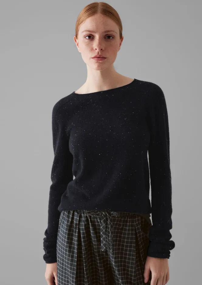 Cashmere|Loungewear-TOAST Wool Cashmere Neat Sweater NightSky