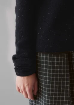 Cashmere|Loungewear-TOAST Wool Cashmere Neat Sweater NightSky