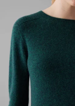 Cashmere|Loungewear-TOAST Wool Cashmere Neat Sweater ForestMarl