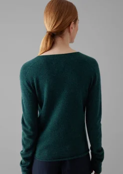 Cashmere|Loungewear-TOAST Wool Cashmere Neat Sweater ForestMarl