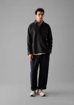 Shirts-TOAST Wool Cashmere Overshirt Charcoal