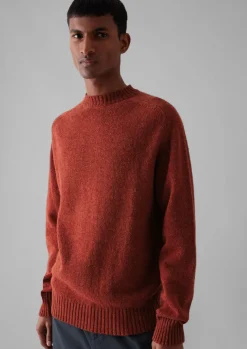 Knitwear-TOAST Wool Crew Neck Sweater RedGranite