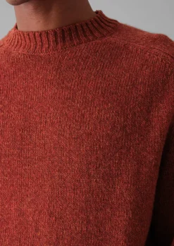 Knitwear-TOAST Wool Crew Neck Sweater RedGranite