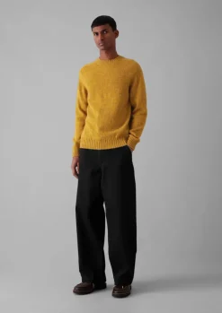 Knitwear-TOAST Wool Crew Neck Sweater MustardMarl