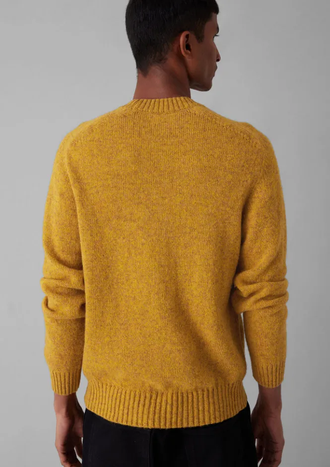 Knitwear-TOAST Wool Crew Neck Sweater MustardMarl