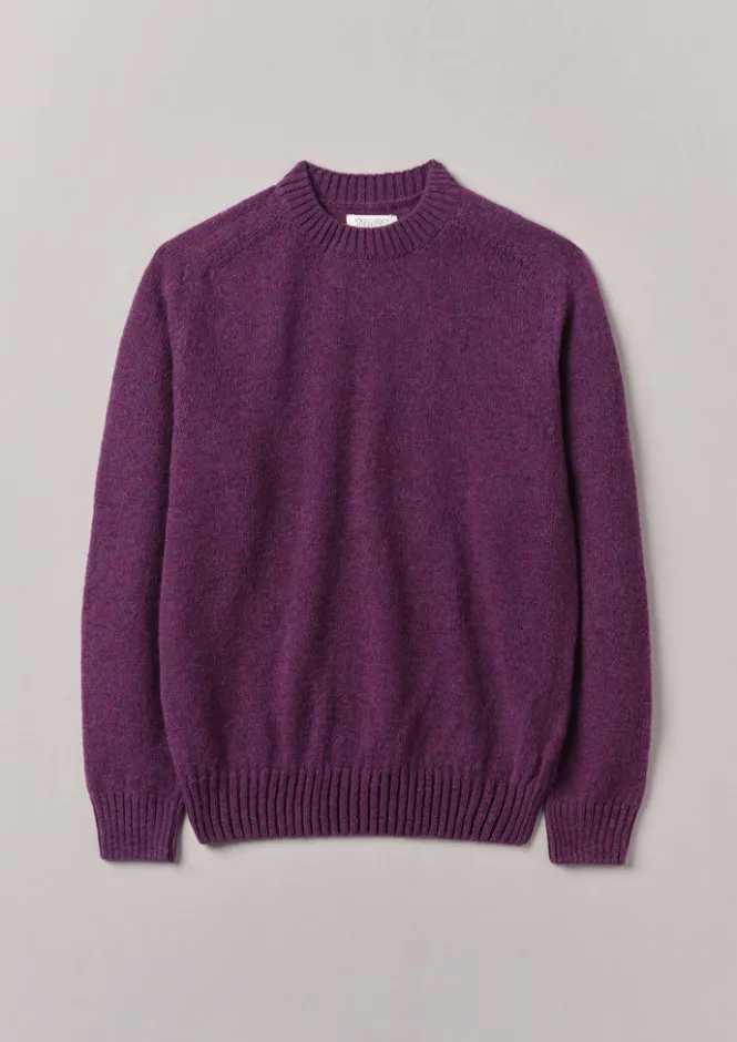 Knitwear-TOAST Wool Crew Neck Sweater Amethyst