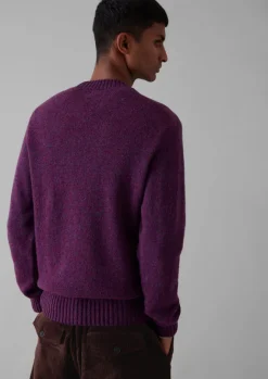 Knitwear-TOAST Wool Crew Neck Sweater Amethyst