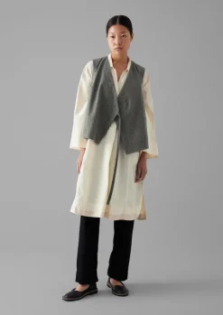 Coats & Jackets-TOAST Wool Flannel Sleeveless Jacket GreyMelange